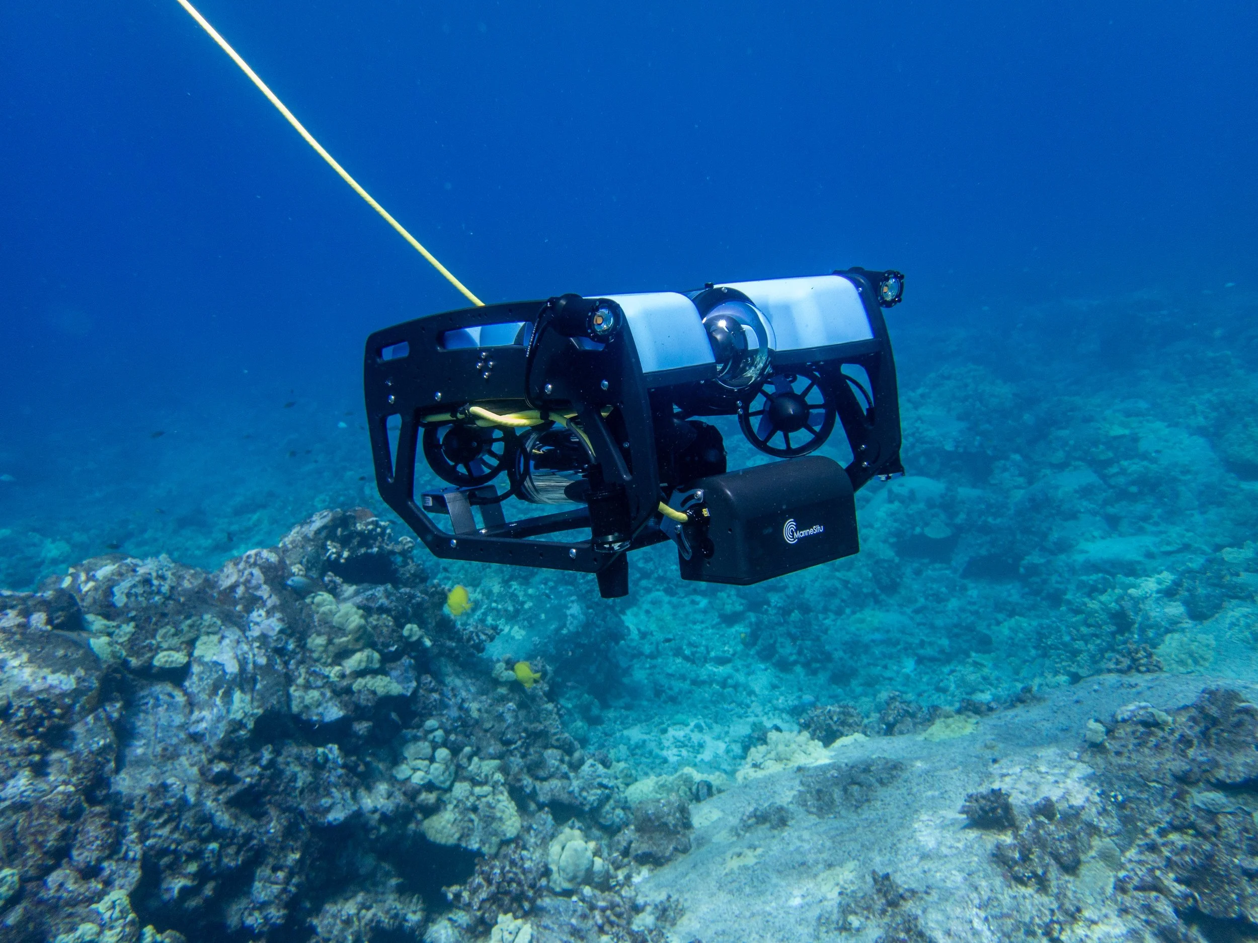MarineSitu C3 stereo camera on a BlueROV surveying coral reef